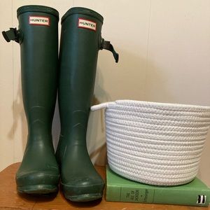 Hunter Rain Boots Green Sz 7 RARE